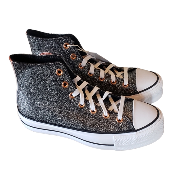 Converse CTAS Lift Hi Metallic Glitter Platform Sneaker - Picture 5 of 7